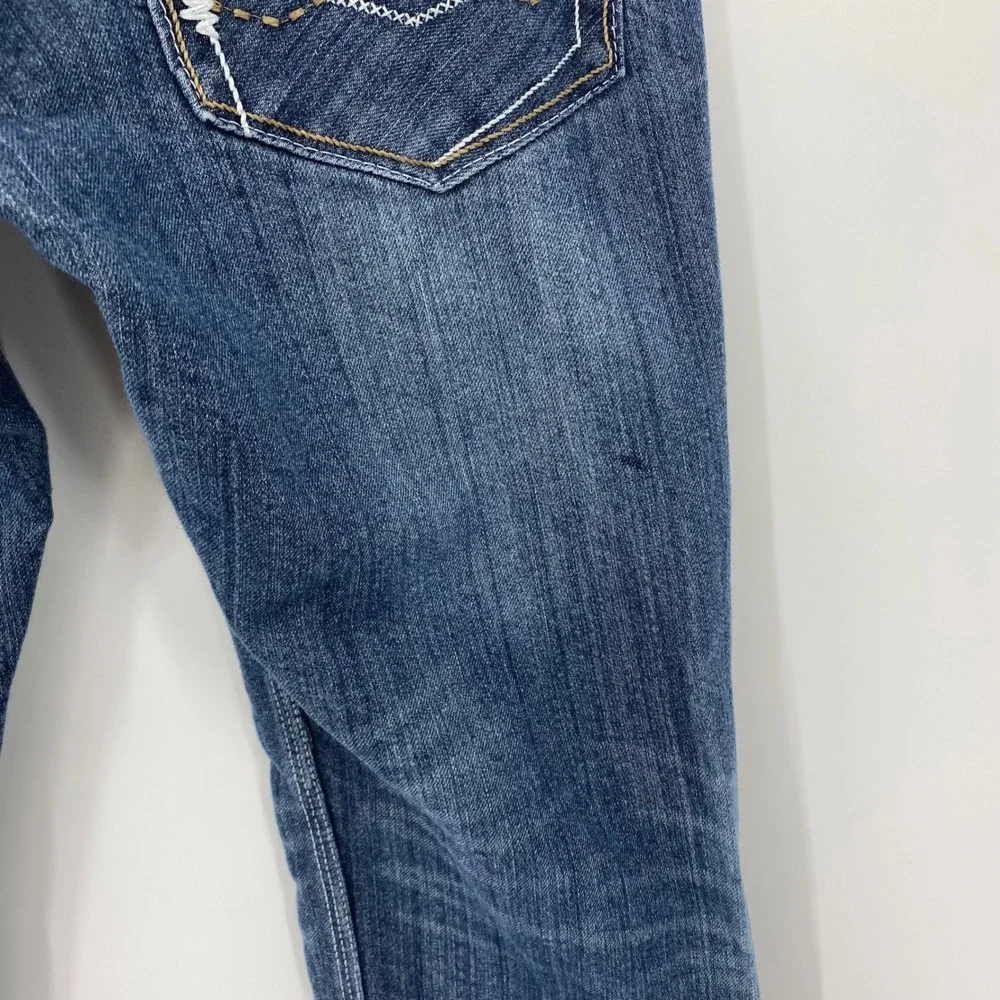 Vintage Fusai Jeans‎ Mens 36x30 Blue Dark Wash Cotton Straight Relaxed Fit Denim